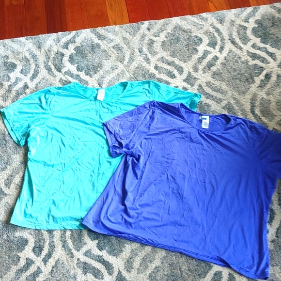 Swim 365 Swim Tops Nylon Spandex Short Sleeve Womens Size 22 24 2 Pack - Picture 3 of 9